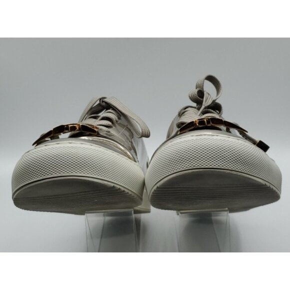 Buscemi Womens 50mm Platinum Leather Sneakers Shoes US 10 EUR 41 Italy - Picture 8 of 10